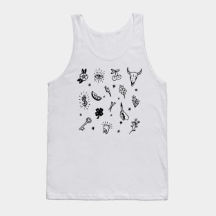 Old School Tattoo Pattern Drawing Tank Top